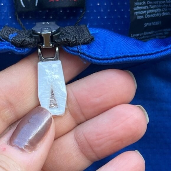 Spyder NWT Shirt Men's Mock Neck Long Sleeve Active Pro Web Blue Stretch Sz Lrg - Picture 8 of 16